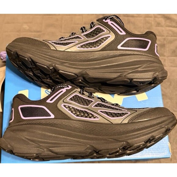 Hoka One One Cifton One9 “ Black Aster Flower” Size 6.5W - Picture 3 of 6